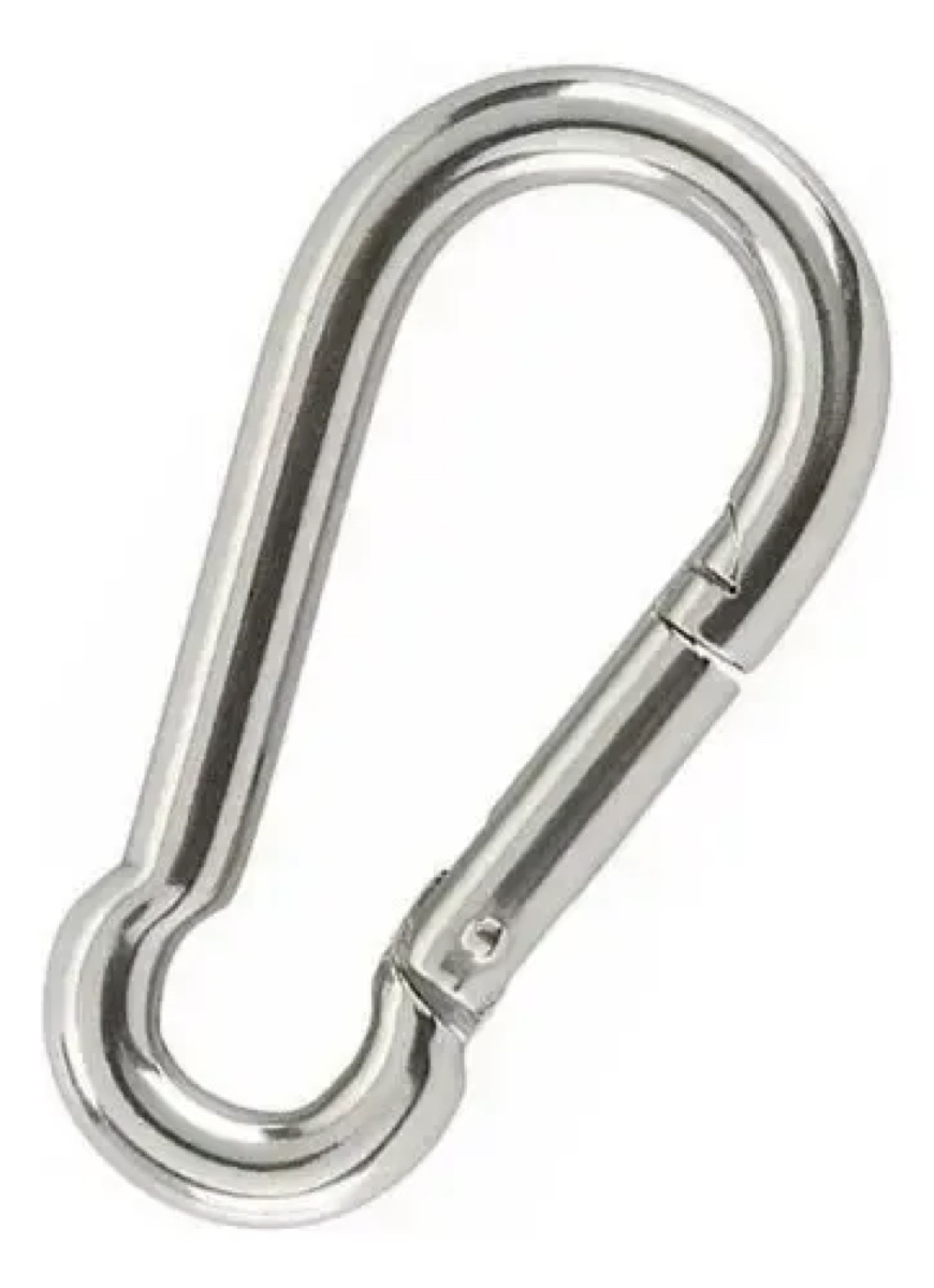 Mosquetão inox 316L de 6 mm